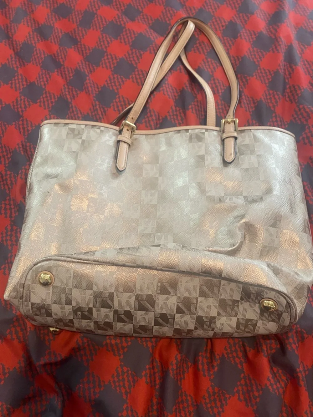 Michael Kors Metallic Tote - Picture 2 of 10